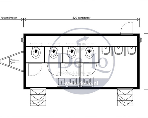 Luxe toiletwagen DL313