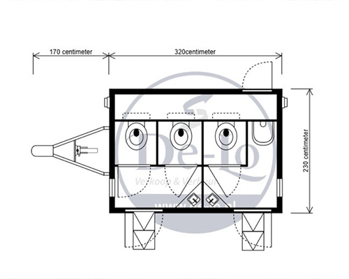 Middelgrote Toiletwagen DL211